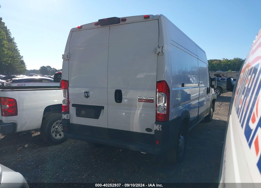2018 RAM PROMASTER 2500 HIGH ROOF 159 WB VIN: 3C6TRVDG0JE148947