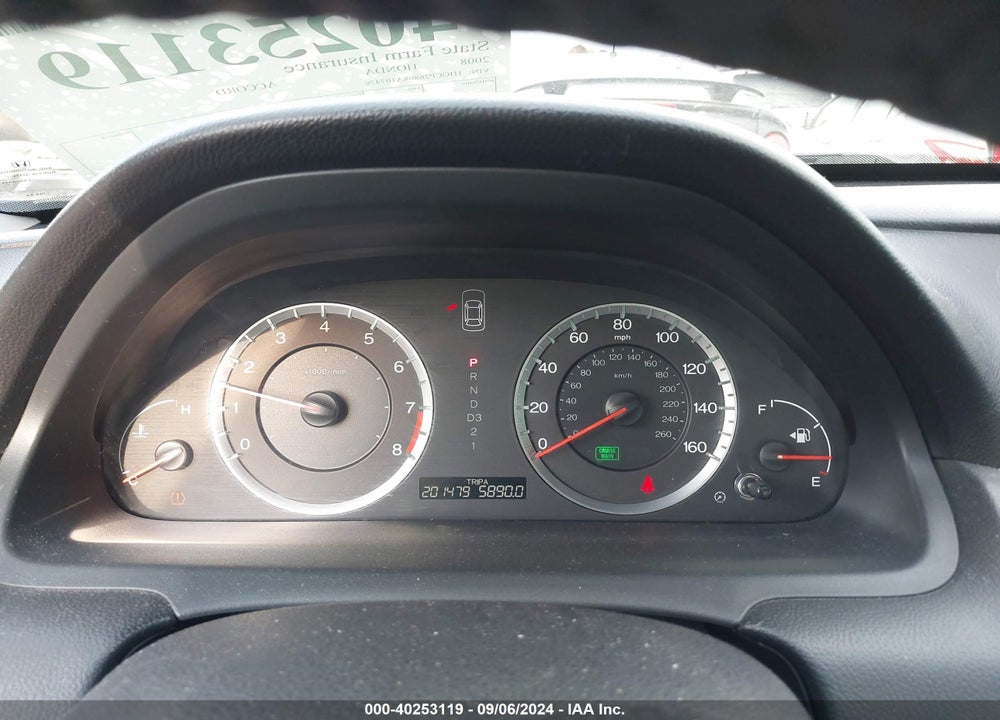 2008 HONDA ACCORD 2.4 EX-L VIN: 1HGCP26808A107476