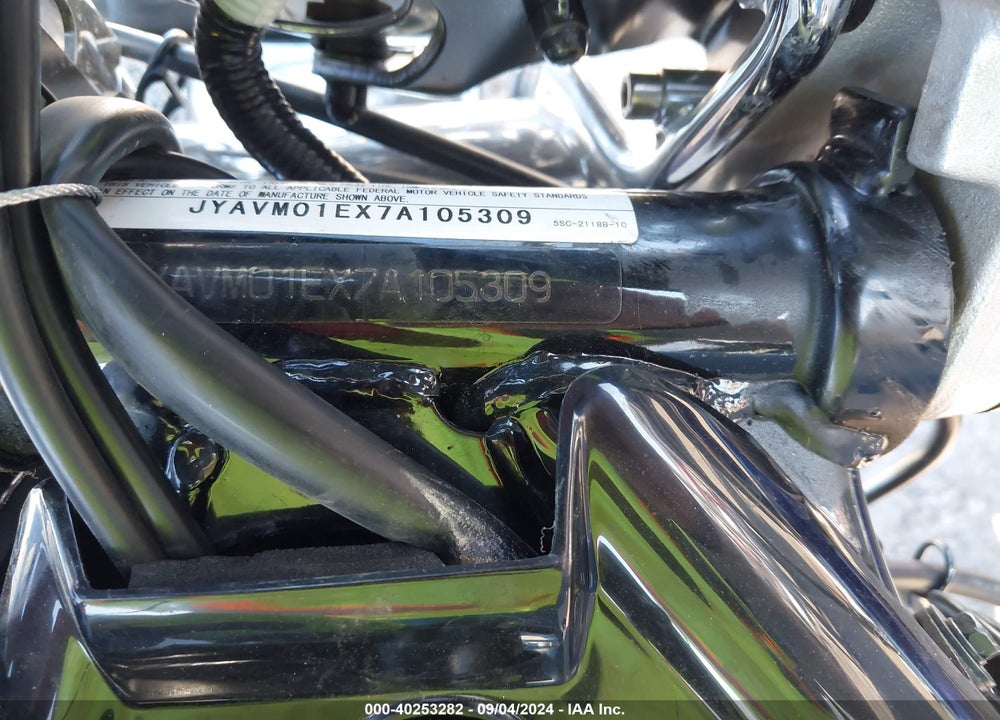 2007 YAMAHA XVS650 VIN: JYAVM01EX7A105309