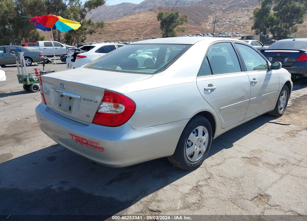 2002 TOYOTA CAMRY LE V6 VIN: 4T1BF32K02U528779