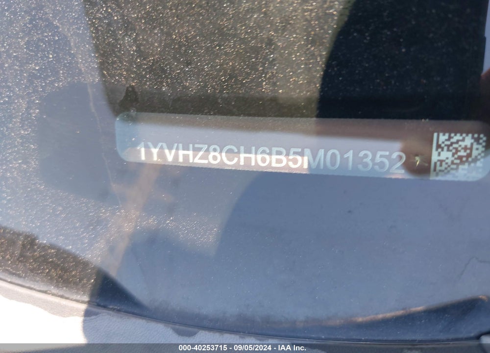 2011 MAZDA 6 I TOURING VIN: 1YVHZ8CH6B5M01352