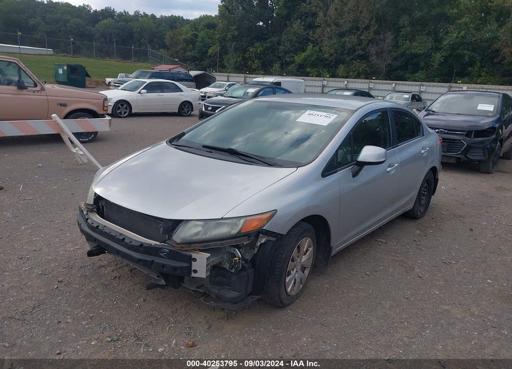 2012 HONDA CIVIC LX VIN: 19XFB2F54CE307539
