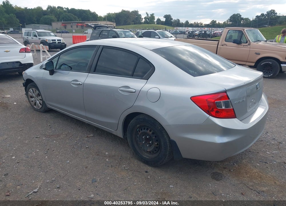 2012 HONDA CIVIC LX VIN: 19XFB2F54CE307539
