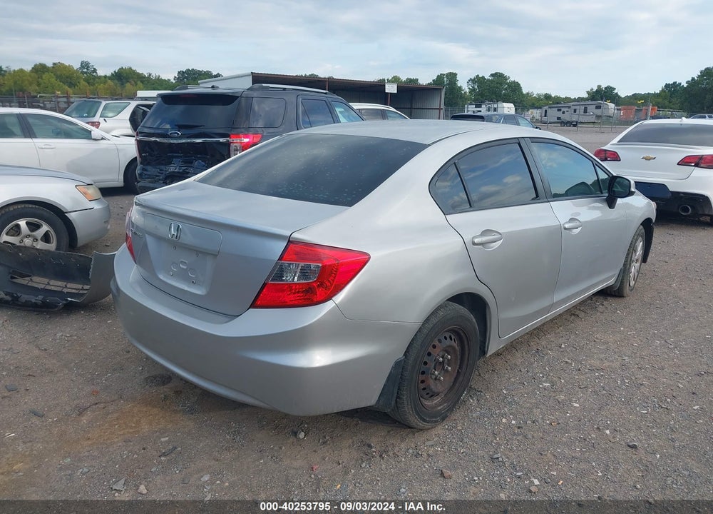 2012 HONDA CIVIC LX VIN: 19XFB2F54CE307539