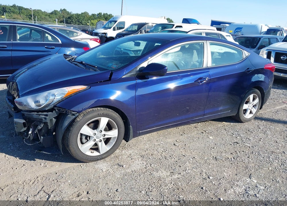 2013 HYUNDAI ELANTRA GLS VIN: 5NPDH4AE9DH407867