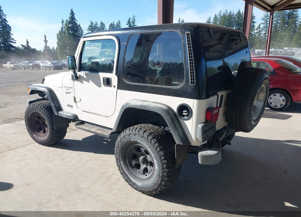 2000 JEEP WRANGLER SPORT VIN: 1J4FA49S5YP744807