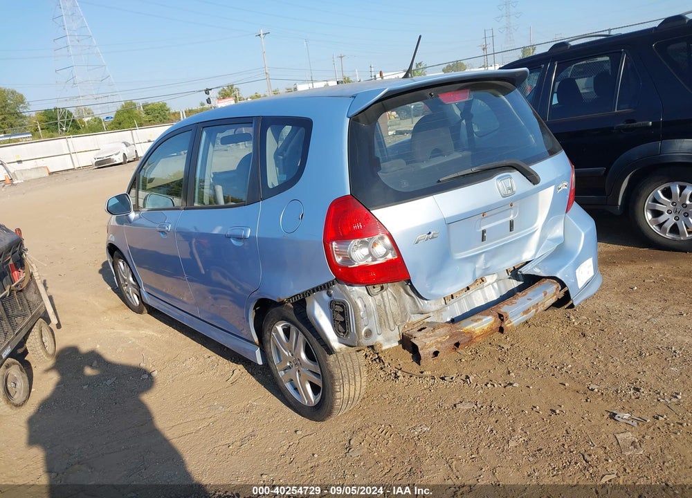 2008 HONDA FIT SPORT VIN: JHMGD37668S065707