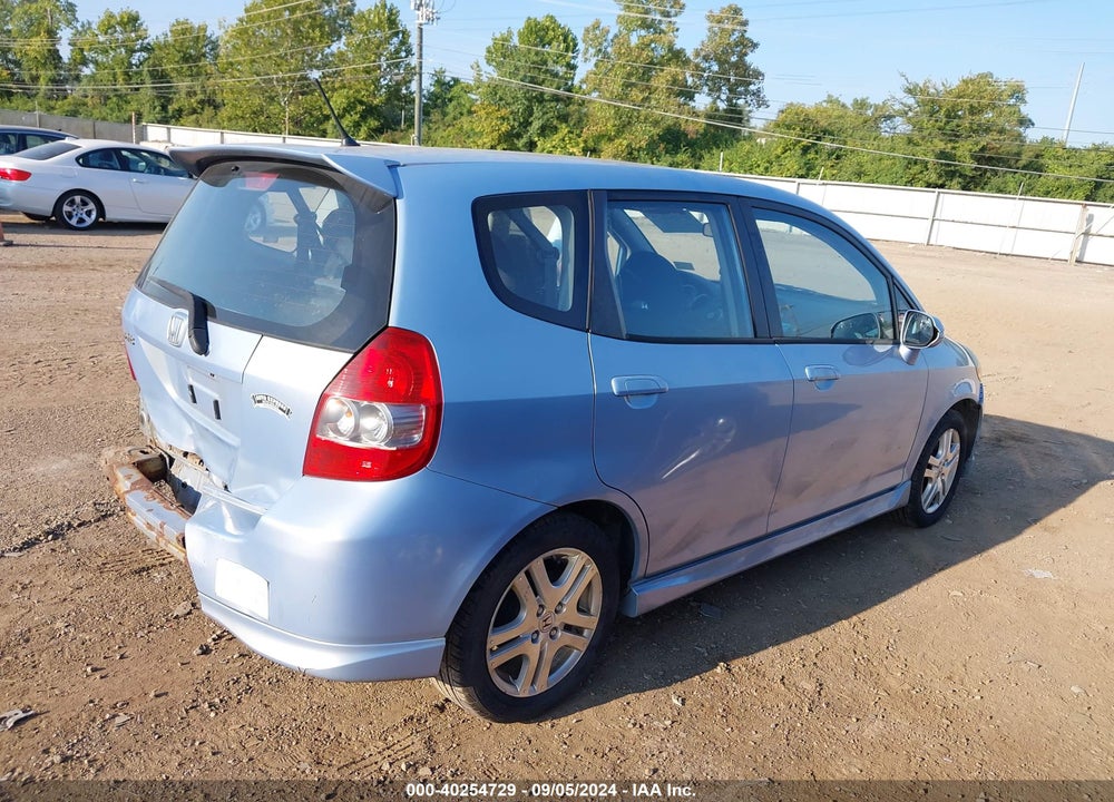 2008 HONDA FIT SPORT VIN: JHMGD37668S065707