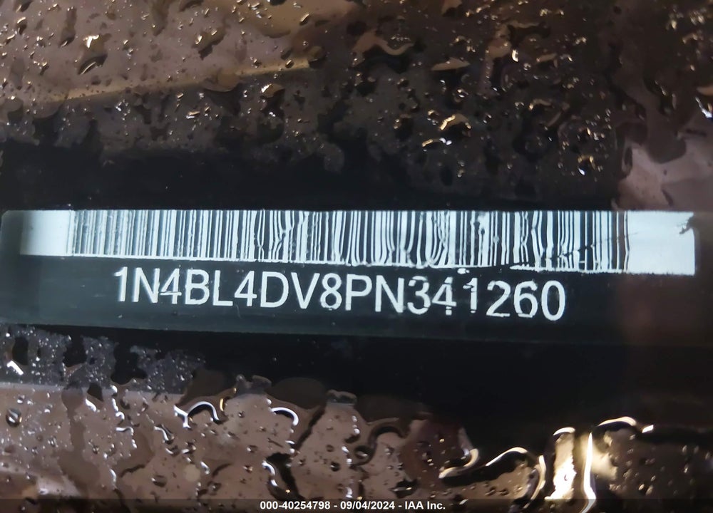 2023 NISSAN ALTIMA SV FWD VIN: 1N4BL4DV8PN341260