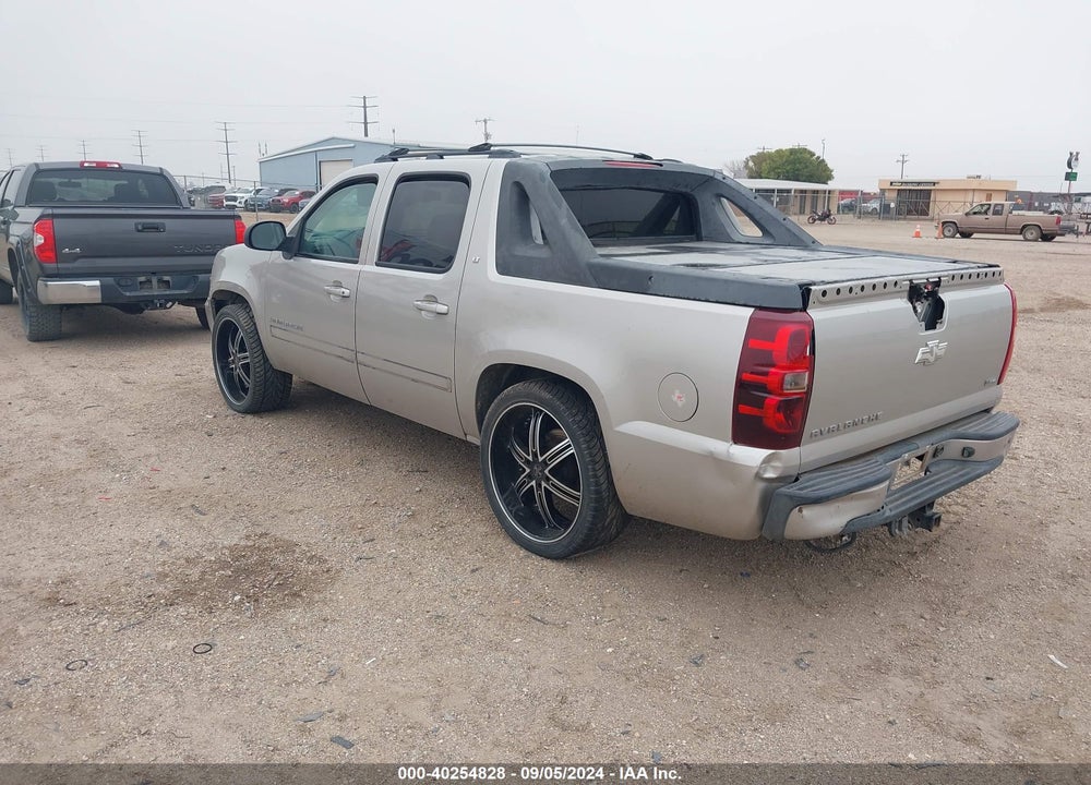 2007 CHEVROLET AVALANCHE 1500 LT VIN: 3GNEC12087G258621