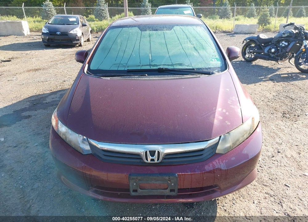 2012 HONDA CIVIC LX VIN: 19XFB2F59CE344358