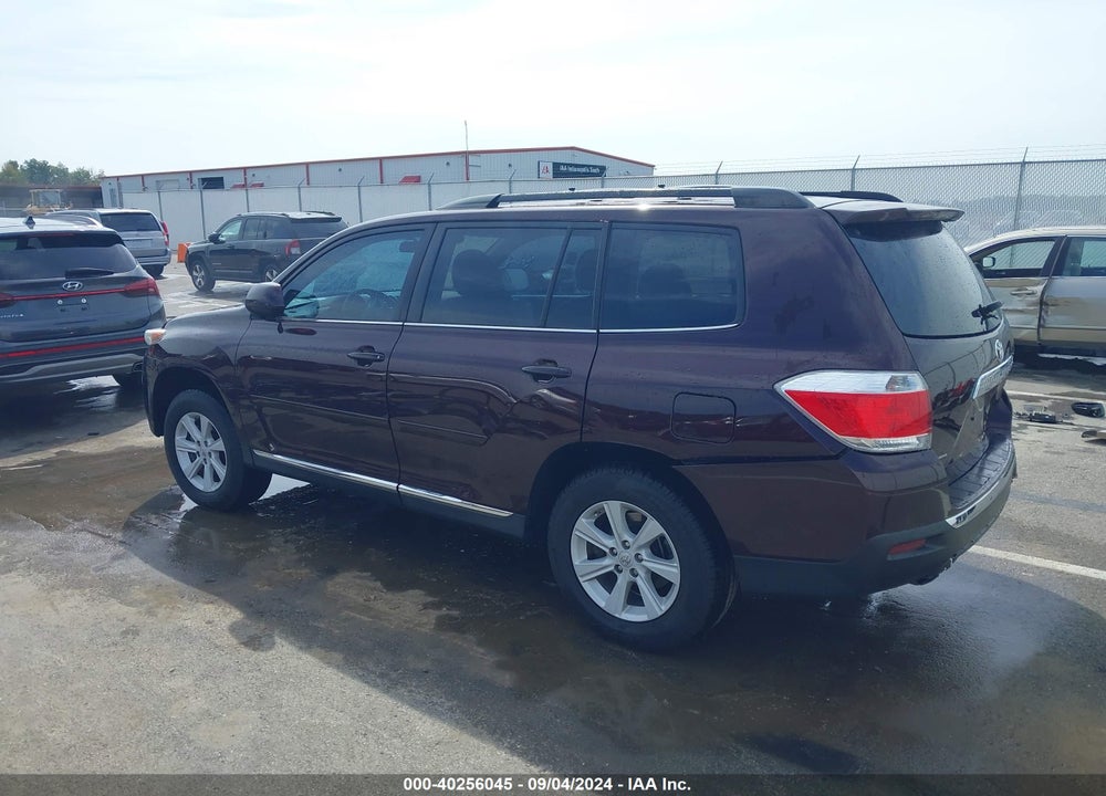 2013 TOYOTA HIGHLANDER BASE PLUS V6 VIN: 5TDZK3EH7DS133147