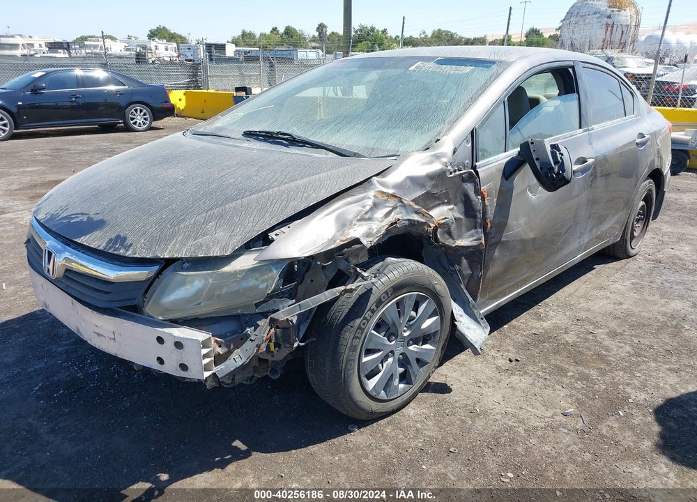 2012 HONDA CIVIC LX VIN: 19XFB2F53CE324736