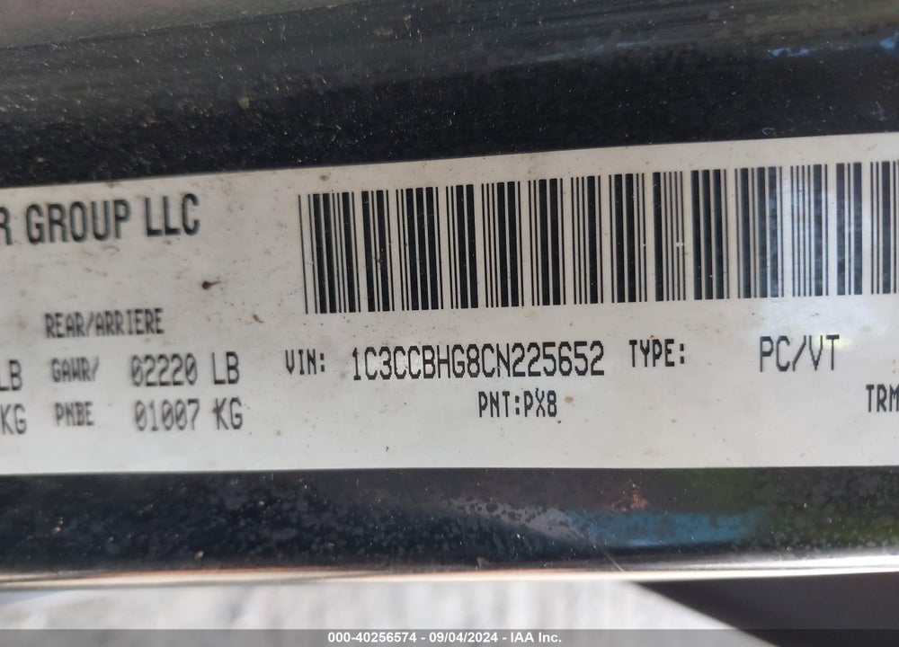 2012 CHRYSLER 200 S VIN: 1C3CCBHG8CN225652