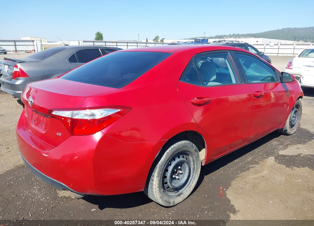2014 TOYOTA COROLLA LE VIN: 2T1BURHE0EC089860