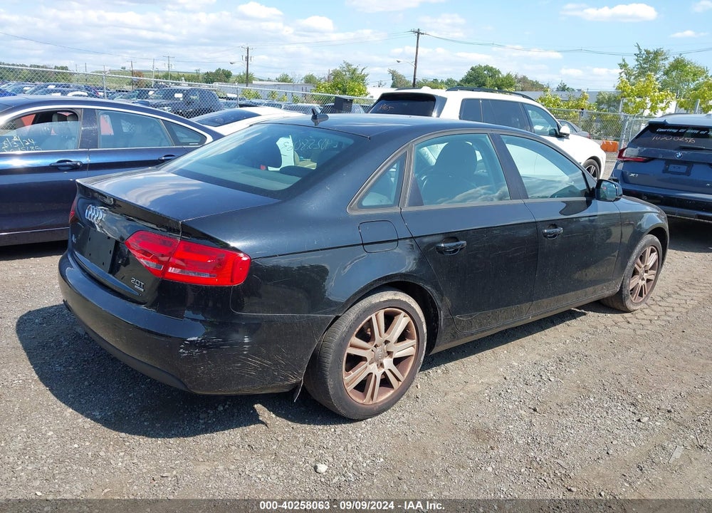 2011 AUDI A4 2.0T PREMIUM VIN: WAUBFAFL0BA086449
