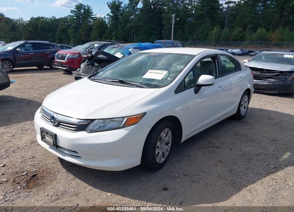 2012 HONDA CIVIC VIN: 2HGFB2F53CH607272