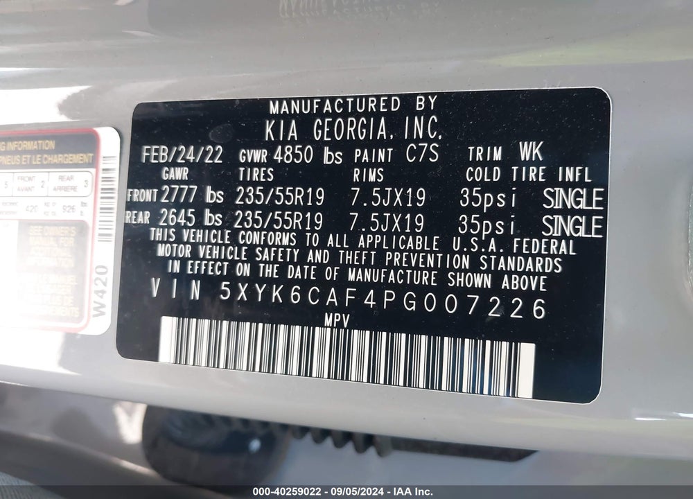 2023 KIA SPORTAGE X LINE VIN: 5XYK6CAF4PG007226