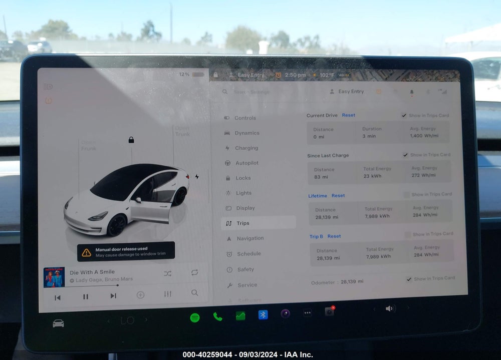 2022 TESLA MODEL 3 PERFORMANCE DUAL MOTOR ALL-WHEEL DRIVE VIN: 5YJ3E1EC8NF357510