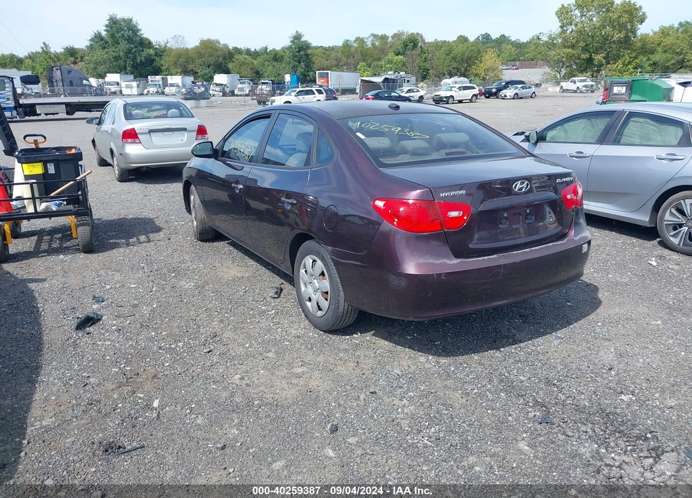 2009 HYUNDAI ELANTRA VIN: KMHDU46DX9U625028