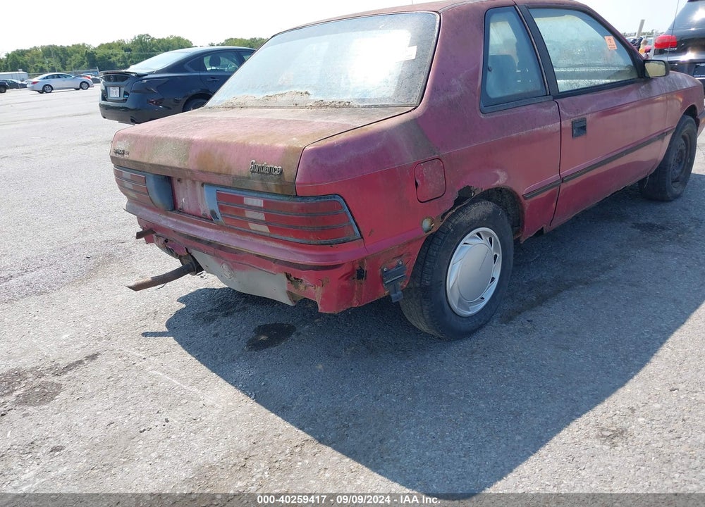 1993 PLYMOUTH SUNDANCE VIN: 1P3XP24D2PN652277