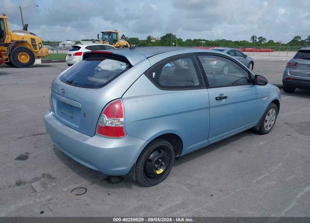 2007 HYUNDAI ACCENT GS VIN: KMHCM36C07U041859