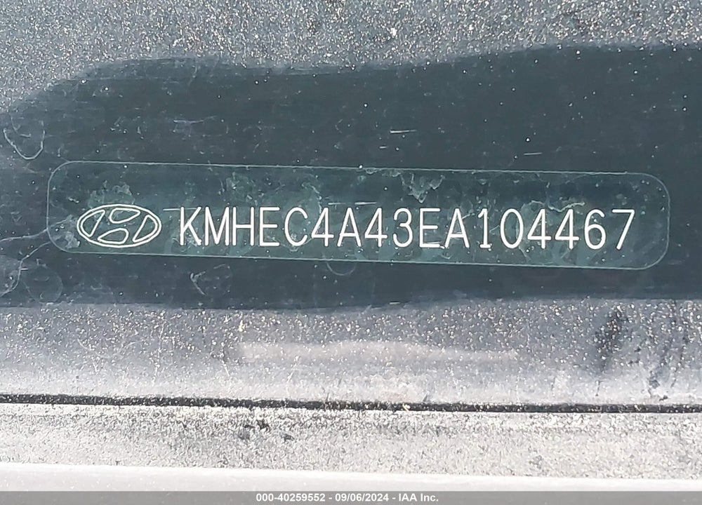 2014 HYUNDAI SONATA HYBRID LIMITED VIN: KMHEC4A43EA104467