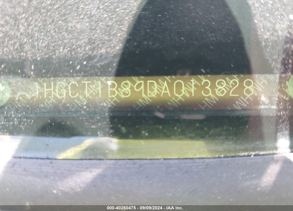 2013 HONDA ACCORD VIN: 1HGCT1B89DA013828
