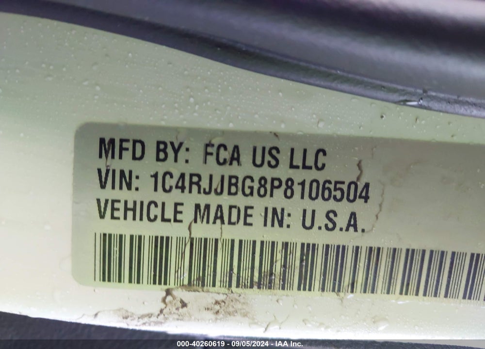 2023 JEEP GRAND CHEROKEE L LIMITED 4X2 VIN: 1C4RJJBG8P8106504
