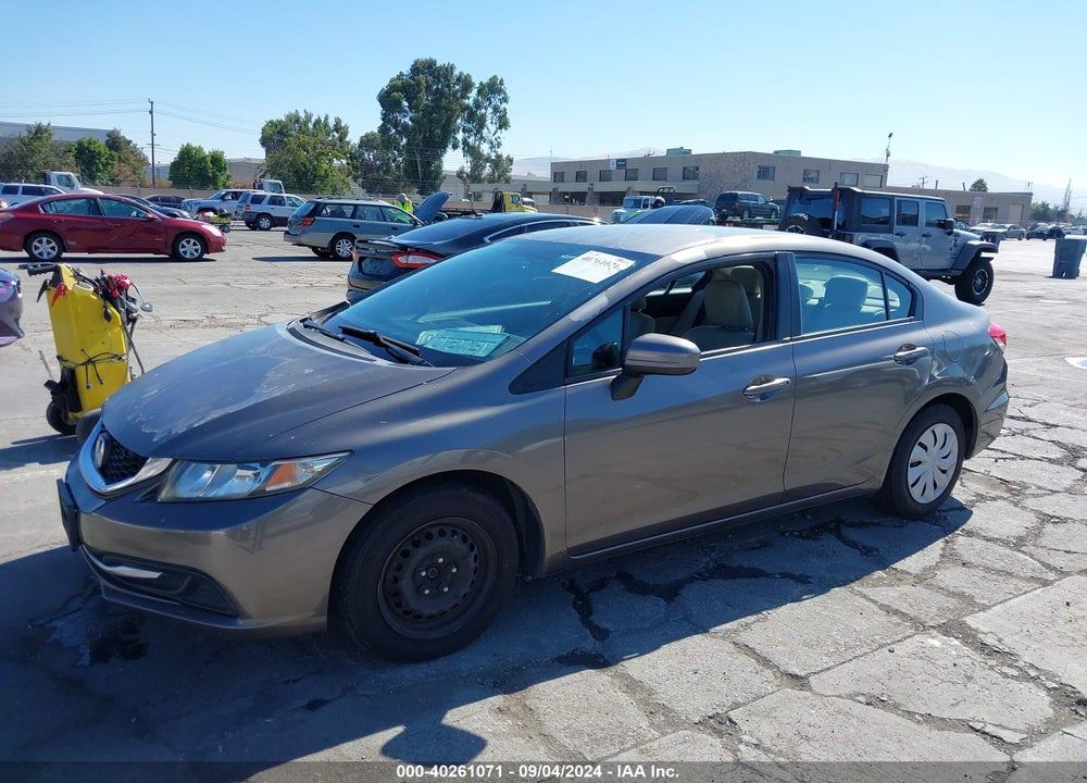 2014 HONDA CIVIC LX VIN: 19XFB2F50EE221048