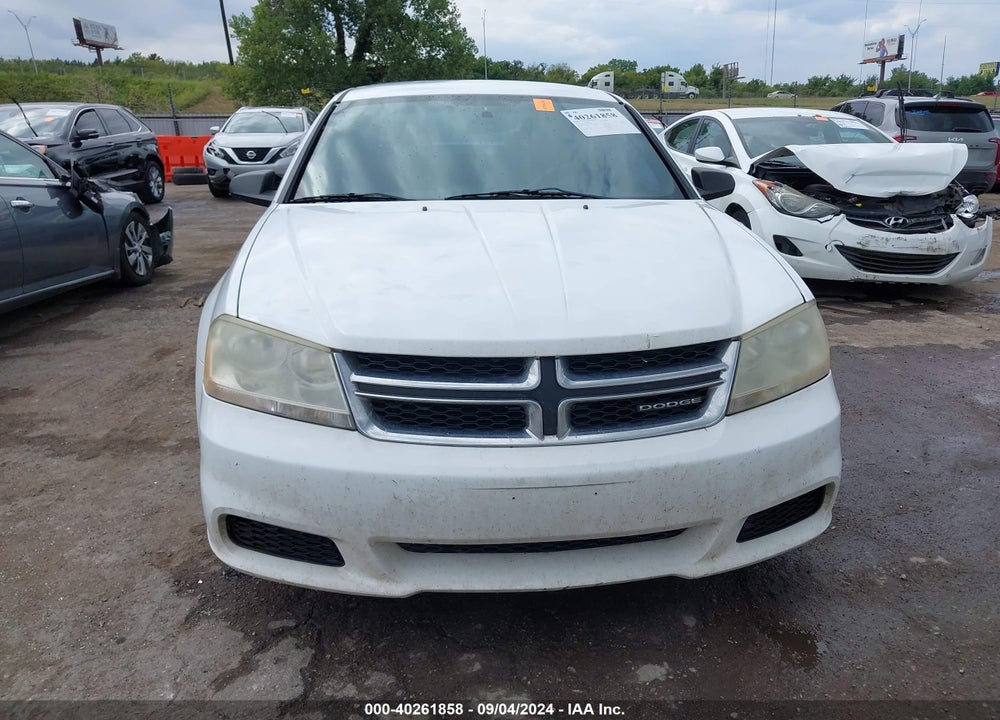 2012 DODGE AVENGER SE VIN: 1C3CDZAB6CN110889