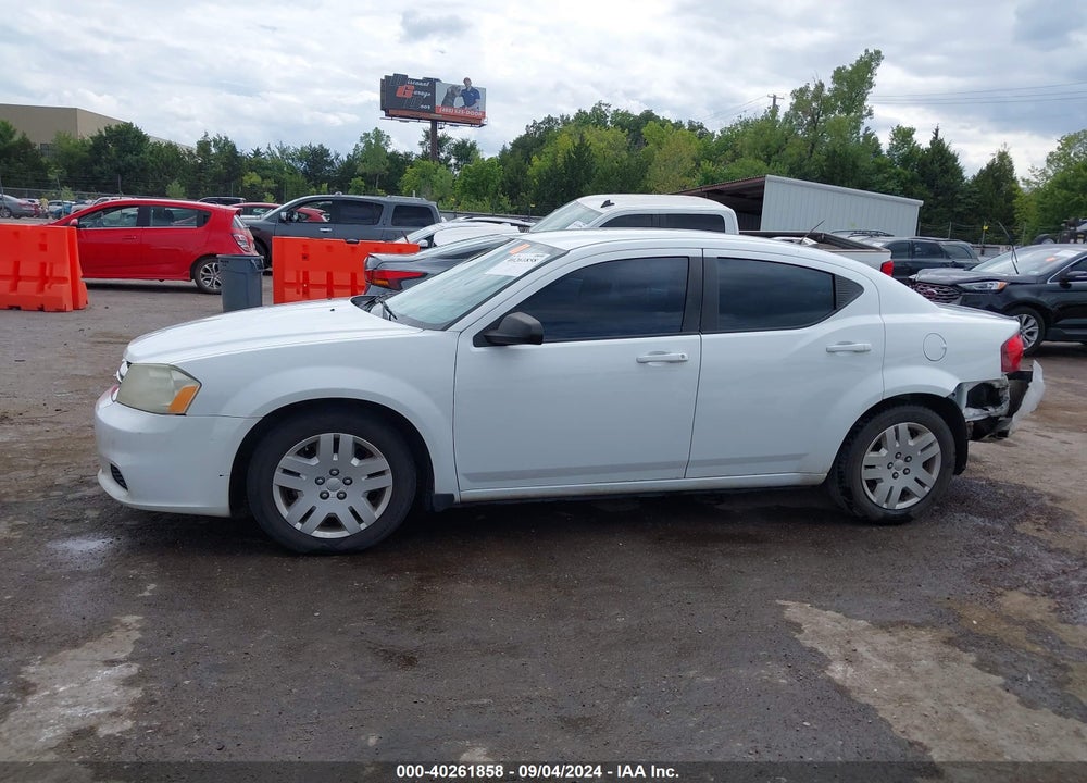 2012 DODGE AVENGER SE VIN: 1C3CDZAB6CN110889
