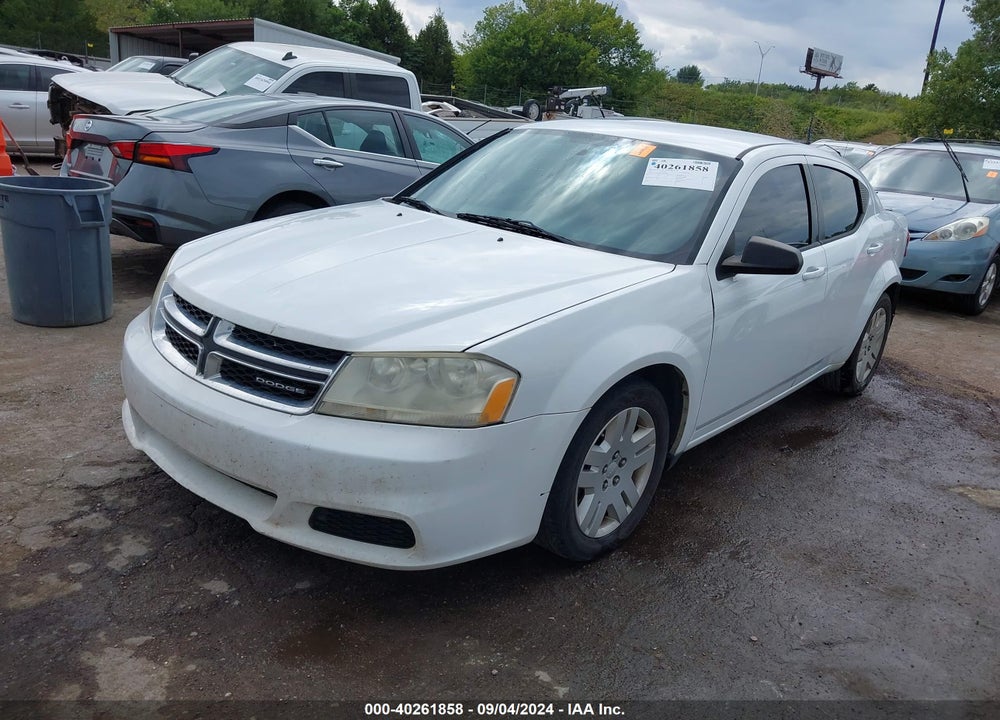 2012 DODGE AVENGER SE VIN: 1C3CDZAB6CN110889