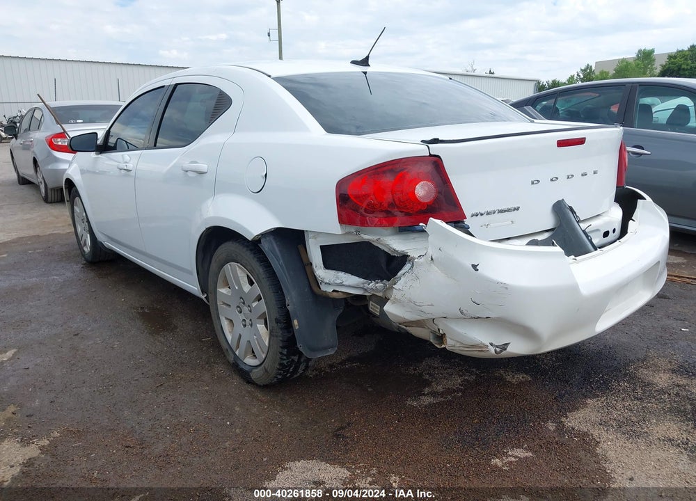 2012 DODGE AVENGER SE VIN: 1C3CDZAB6CN110889