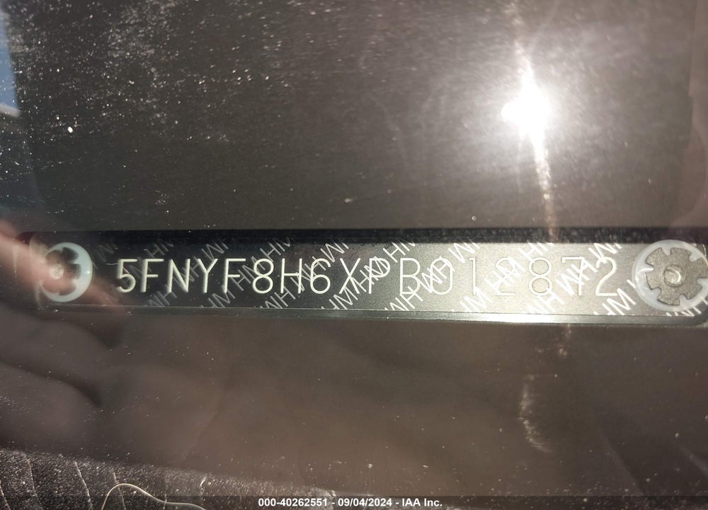 2023 HONDA PASSPORT AWD TRAILSPORT VIN: 5FNYF8H6XPB012872