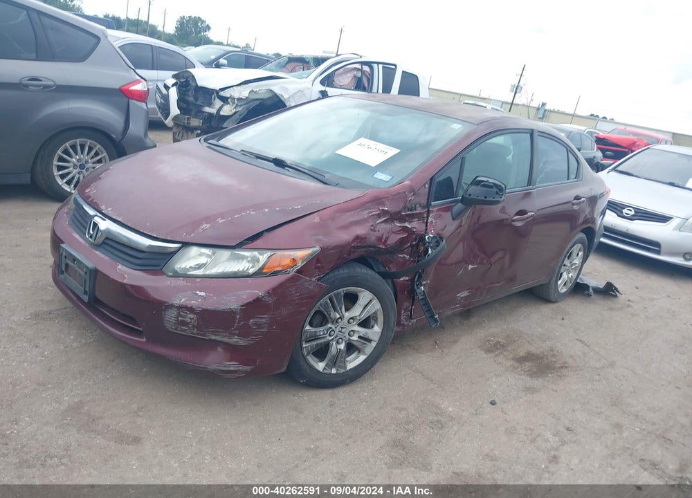 2012 HONDA CIVIC LX VIN: 2HGFB2F54CH604638