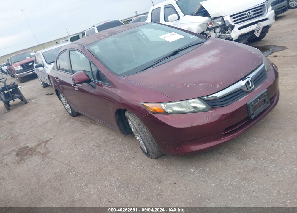 2012 HONDA CIVIC LX VIN: 2HGFB2F54CH604638