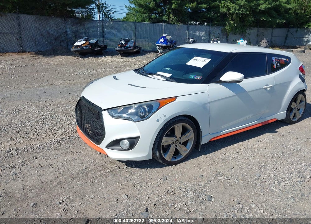 2013 HYUNDAI VELOSTER TURBO W/BLUE VIN: KMHTC6AE0DU121770