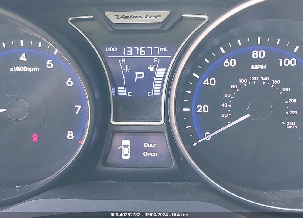 2013 HYUNDAI VELOSTER TURBO W/BLUE VIN: KMHTC6AE0DU121770
