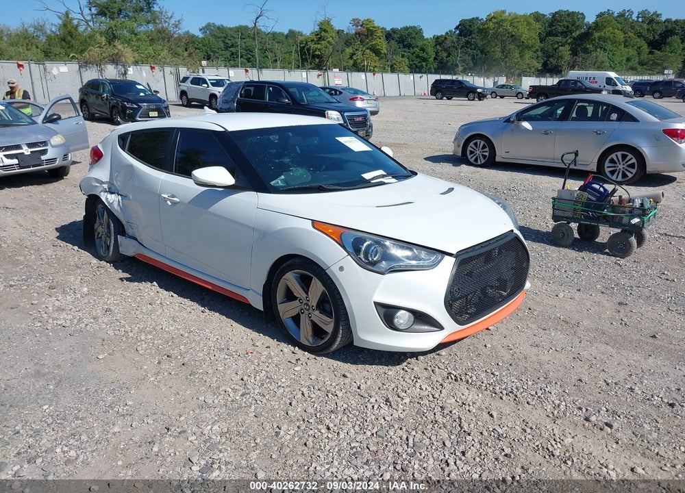 2013 HYUNDAI VELOSTER TURBO W/BLUE VIN: KMHTC6AE0DU121770