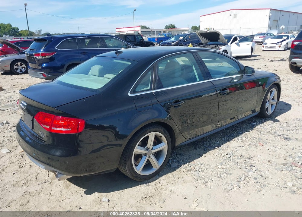 2012 AUDI A4 2.0T PREMIUM VIN: WAUHFAFL9CA051257