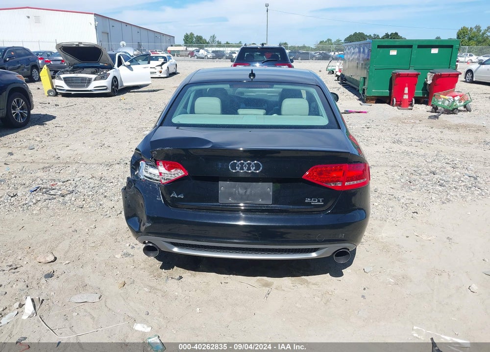 2012 AUDI A4 2.0T PREMIUM VIN: WAUHFAFL9CA051257
