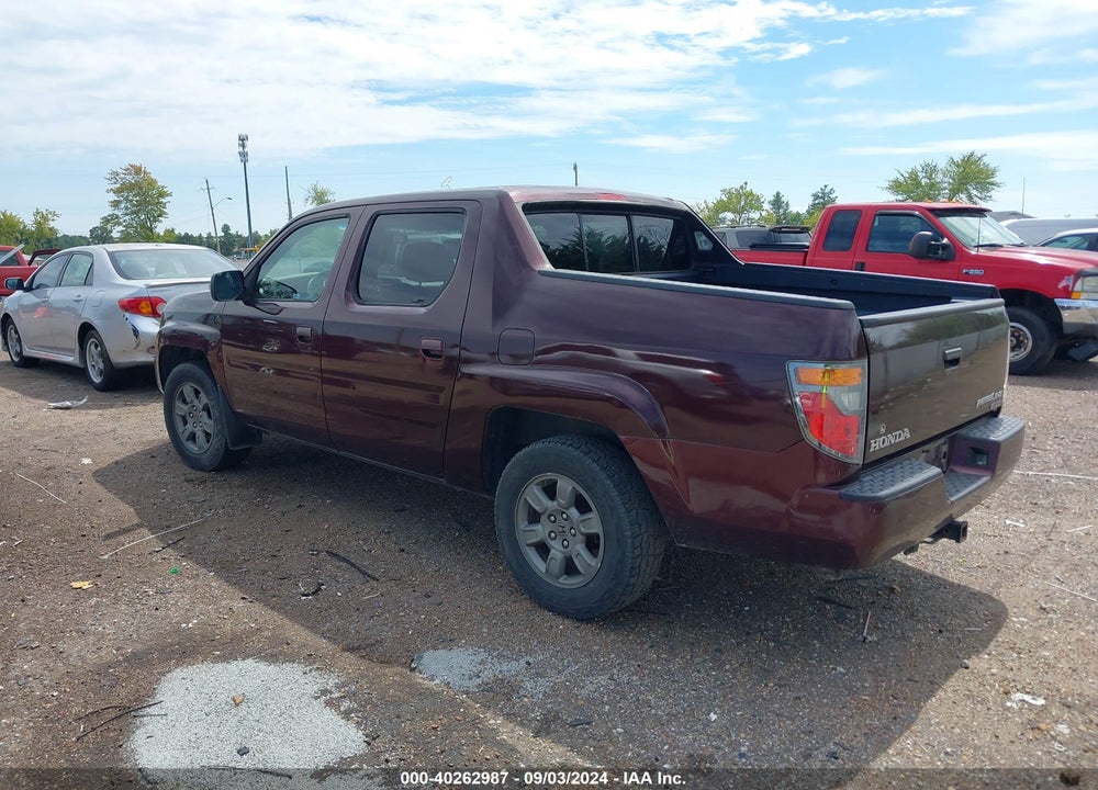 2007 HONDA RIDGELINE RTX VIN: 2HJYK16337H539654