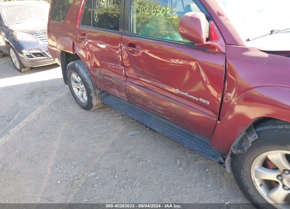 2005 TOYOTA 4RUNNER SR5 SPORT V6 VIN: JTEBU14R158047800