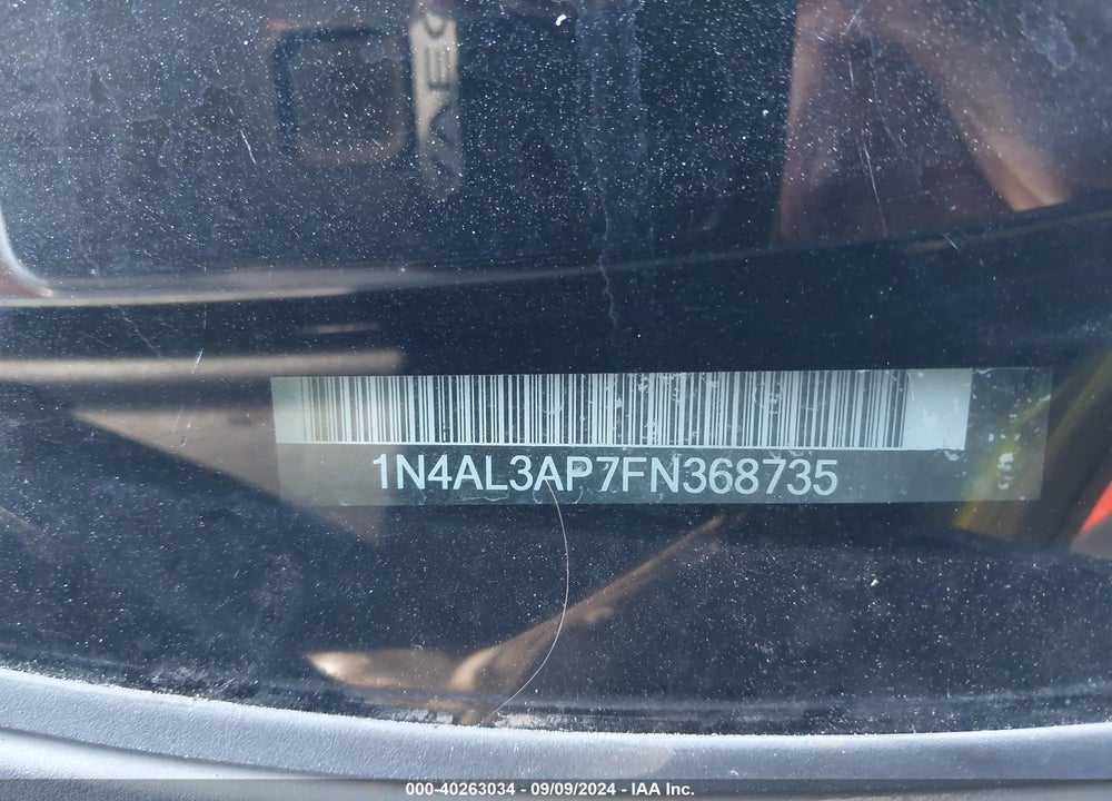 2015 NISSAN ALTIMA 2.5 S VIN: 1N4AL3AP7FN368735