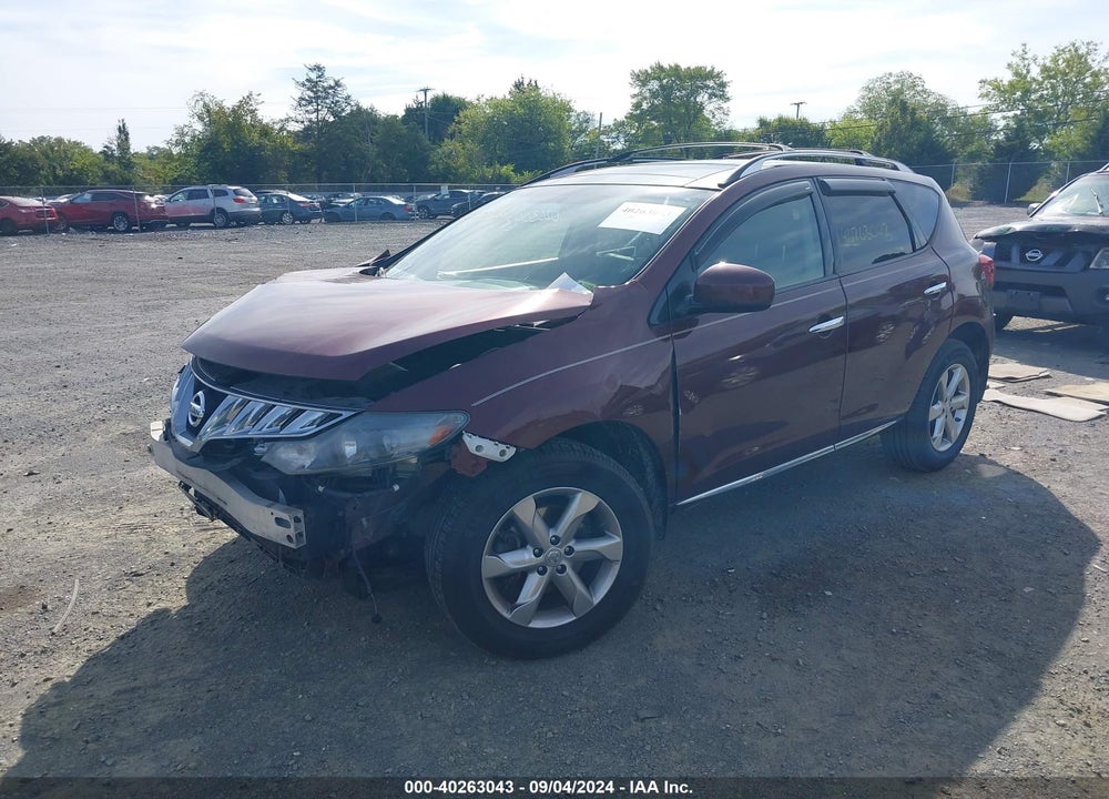 2010 NISSAN MURANO SL VIN: JN8AZ1MW9AW125967