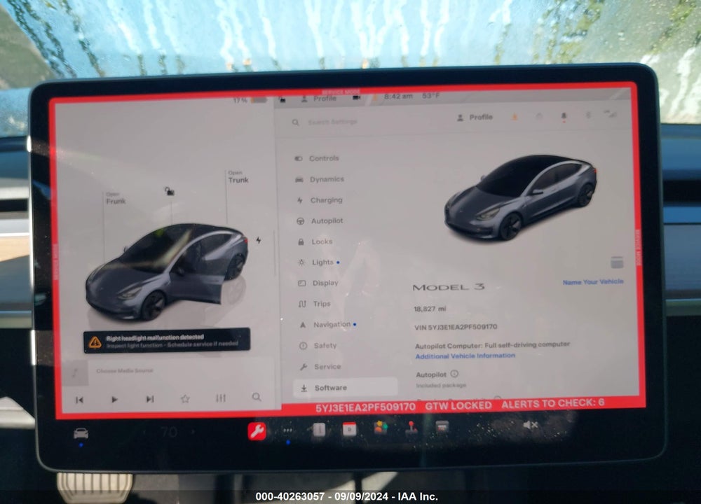 2023 TESLA MODEL 3 REAR-WHEEL DRIVE VIN: 5YJ3E1EA2PF509170