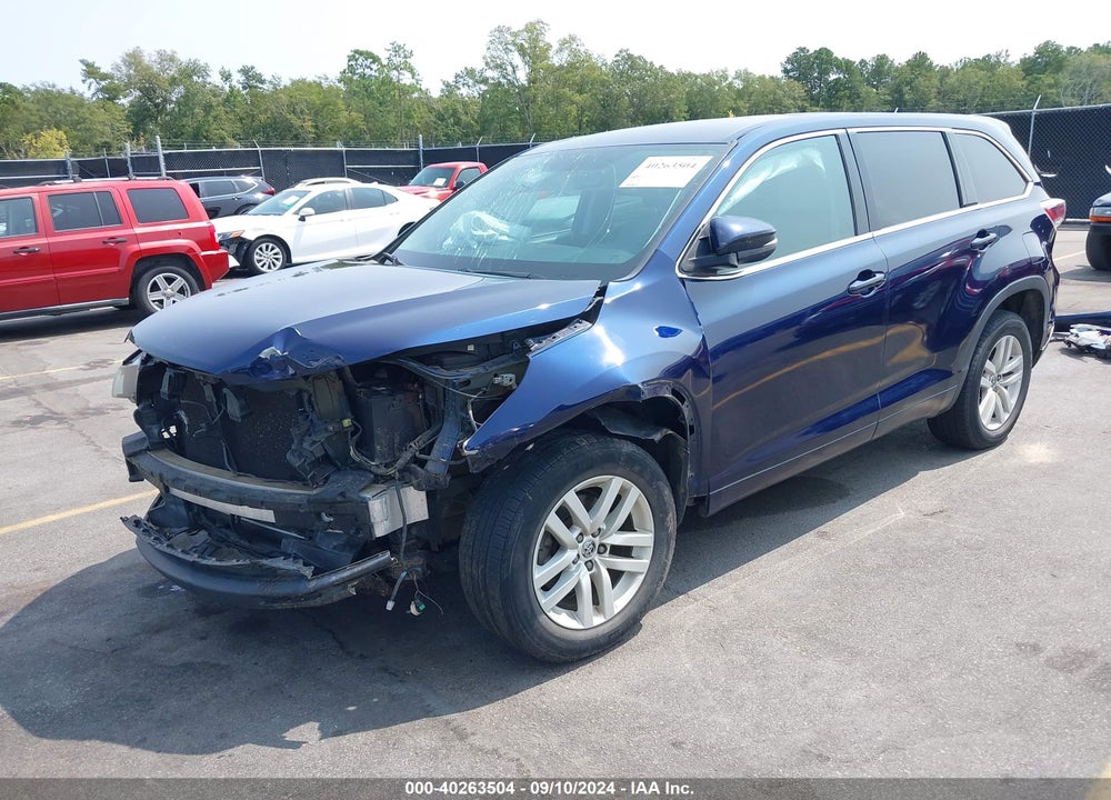 2016 TOYOTA HIGHLANDER LE VIN: 5TDZARFH6GS018127