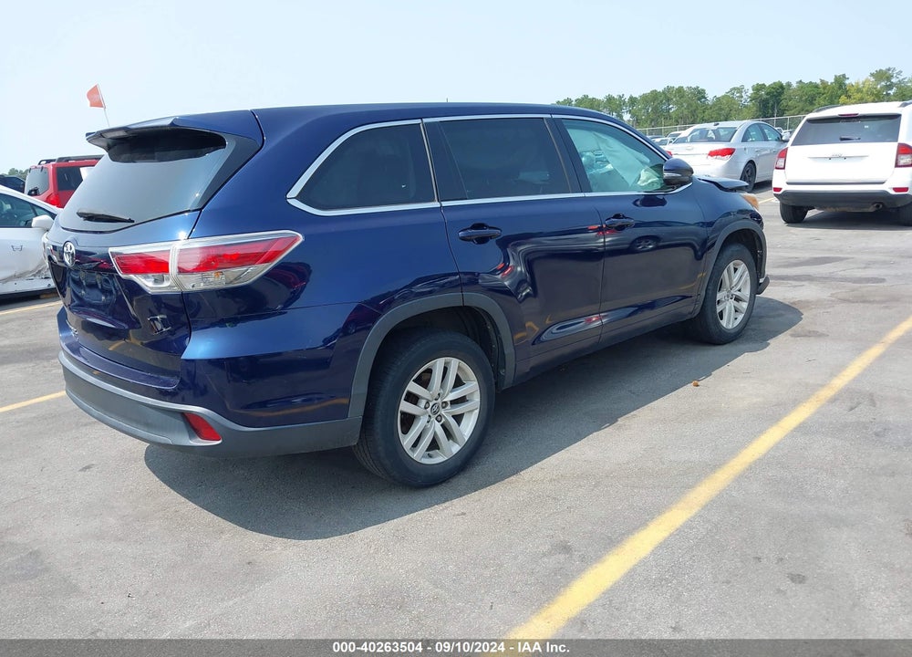 2016 TOYOTA HIGHLANDER LE VIN: 5TDZARFH6GS018127