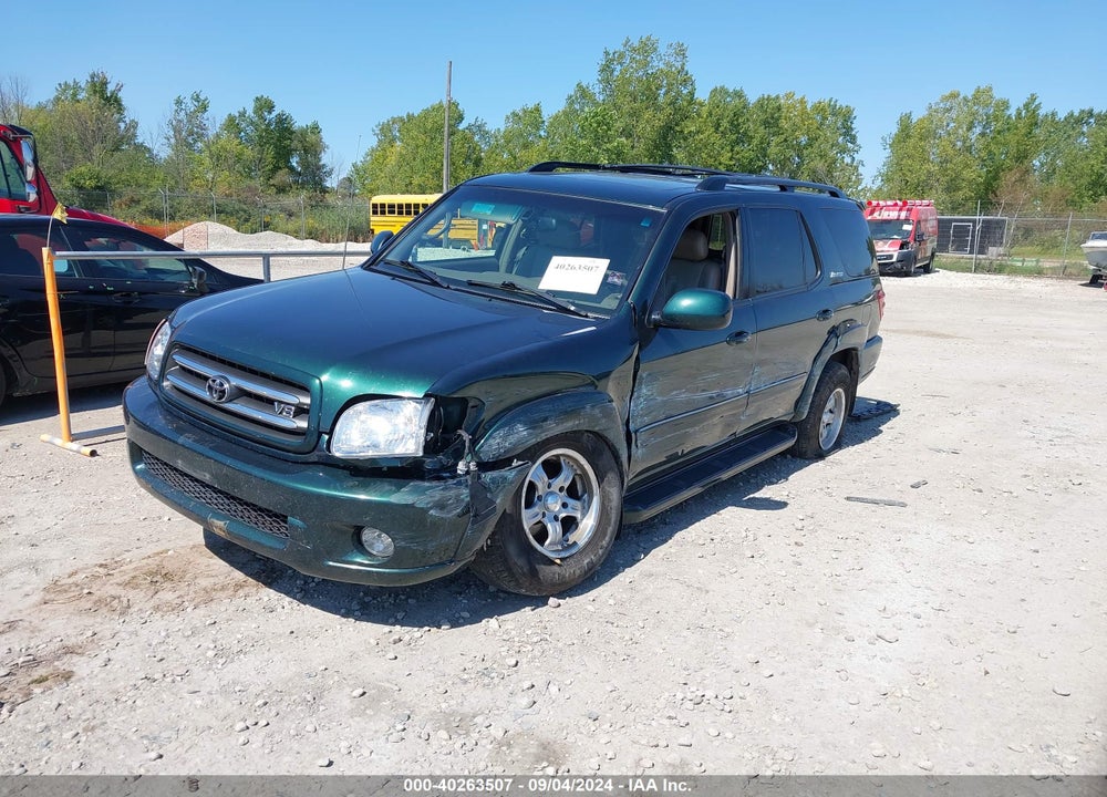 2002 TOYOTA SEQUOIA LIMITED V8 VIN: 5TDBT48A32S087297